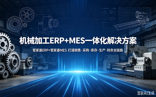 机械加工行业| 管家婆ERP+MES 一体化数字化解决方案