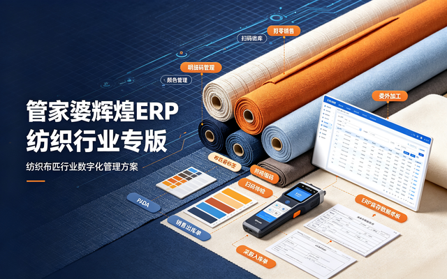 管家婆辉煌ERP 纺织行业专版｜纺织布匹行业数字化管理方案